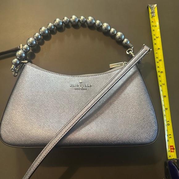 kate spade Handbags - Kate Spade Metallic Blue Shoulder Bag